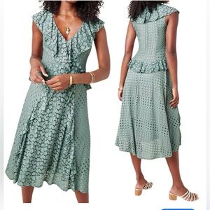 Stunning Anthropologie Antoniette floral lace  midi dress NWOT